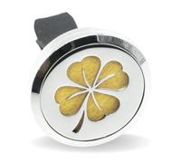 Zen’Arôme Diffuseur d’Huile Essentielle pour Voiture Clip’Arôme Trèfle - Diffuseur et 5 Buvards à Parfumer avec Huile Essentielle ou Parfum - Acier Inoxydable - Fixation sur Grille de Ventilation