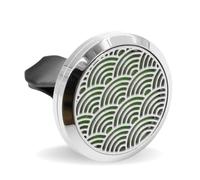 Zen’Arôme Diffuseur d’Huile Essentielle pour Voiture Clip’Arôme Vague Zen - Diffuseur + 5 Buvards à Parfumer avec Huile Essentielle ou Parfum - Acier Inoxydable - Fixation sur Grille de Ventilation