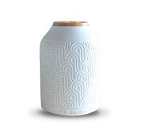 Zen’Arôme Diffuseur d’Huile Essentielle Wifi Prague - Diffuseur Électrique Connecté Compatible Alexa/Google Home - Contrôle Total à Distance sur l’APP Tuya Smart - Matériaux Naturels Bois et Céramique