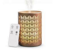 Zen’Arôme Diffuseur Huile Essentielle Vienne - Diffusion Ultrasonique Multifonction Aromathérapie à Froid - Parfum Maison - Télécommande et Éclairage LED Coloré - Métal et Verre