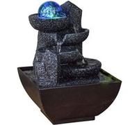 Fontaine d’Intérieur Cascade Zen Relaxante Lumière LED Coloré, Décoration Salon, Chambre, Bureau, Cadeaux Utile Petit Prix Faible Encombrement, Fontaine de Table Circuit Fermé, H 18cm - Lopo Zen’Light