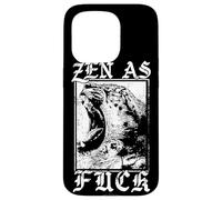Zen as FCK - Tiger - Edgy Goth Esthétique Coque pour iPhone 15 Pro