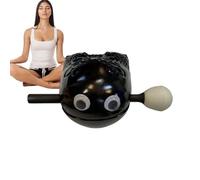 Zen bouddhiste en bois - Bloc de temple en bois, instrument de percussion spirituelle, ornement sonore du Dharma fabriqué à la main avec finition sculptée | Accent rituel de méditation pour la pratiqu