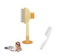 Zen Brush for Cats Removes Fur & Relieves Pain,Self-Cleaning Pet Flea Grooming Brush Multi-function Grooming Brushs (Yellow)