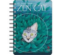 Zen Cat 2027 Weekly Planner Calendar: Meditational Art and Poetry