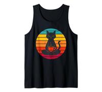 Zen Cat & Coffee Sunset vintage Débardeur