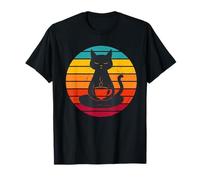Zen Cat & Coffee Sunset vintage T-Shirt