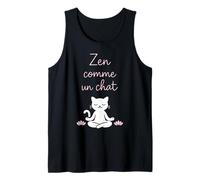 Zen comme Un Chat Yoga Humour Débardeur
