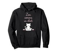 Zen comme Un Chat Yoga Humour Sweat à Capuche