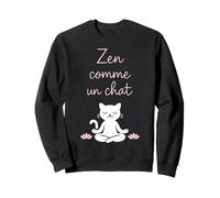 Zen comme Un Chat Yoga Humour Sweatshirt