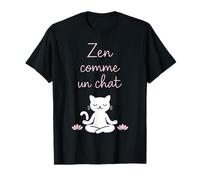 Zen comme Un Chat Yoga Humour T-Shirt