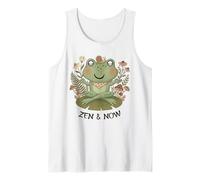 Zen Cottagecore Grenouille Méditation Yoga Mindfulness Esthétique Débardeur