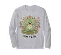 Zen Cottagecore Grenouille Méditation Yoga Mindfulness Esthétique Manche Longue