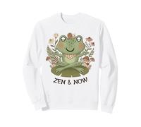 Zen Cottagecore Grenouille Méditation Yoga Mindfulness Esthétique Sweatshirt