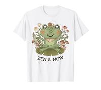 Zen Cottagecore Grenouille Méditation Yoga Mindfulness Esthétique T-Shirt