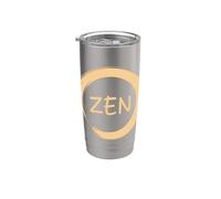 Zen Enso Cercle Méditation Mindfulness Symbole Art Gobelet isotherme en acier inoxydable double paroi