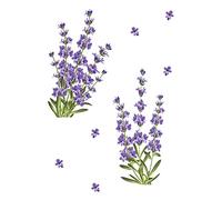 SUD TRADING Autocollant Mural Lavande - Dimensions mis en place : 34 x 82.5 cm