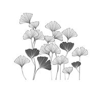 Zen et Ethnique Stickers muraux Ginkgo