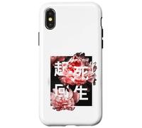 Zen Flower Aesthetic Japan Vaporwave Ying Yang Style Coque pour iPhone X/XS