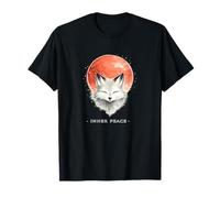 Zen Fox Meditation - Renard Japonais Enso Sumi-e T-Shirt