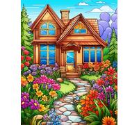 Zen Garden Houses - 500 Pages to Color and Relax.: Coloring fun that feels like a warm, sunny afternoon.
