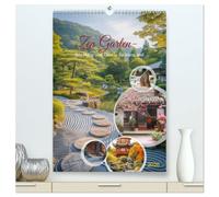 Zen Garten - Wo Natur und Geist in Einklang sind (hochwertiger Premium Wandkalender 2026 DIN A2 hoch), Kunstdruck in Hochglanz: Ein Zen-Garten ist ... Sand, Steine, Moos und Bäume geschaffen wird.