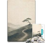 Zen Horizon Lone Pine Path No. 08 - Japanese Puzzle, 1000 pièces | Un cadeau puzzle de saison pour les après-midis d’hiver, pour un défi calme.
