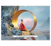 Zen - Illustrative Motive der Stille und Meditation (Wandkalender 2027 DIN A2 quer), CALVENDO Monatskalender: Zen Kompositionen