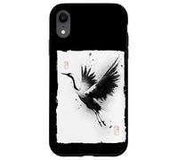 Zen Japonais Grue Tsuru Vintage Sumi-e Peinture Cadeau Coque pour iPhone XR