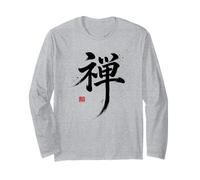 Zen Kanji Design Philosophie Japonaise Minimal Esthétique #2 Manche Longue
