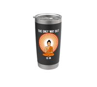 Zen La seule issue est dans la méditation de Bouddha Gobelet isotherme en acier inoxydable double paroi