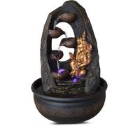 ZEN LIGHT Fontaine d'intérieur bouddha Mystic - Noir