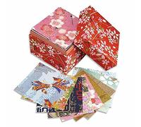 Zen Minded Papier Origami Japonais - Grande Boîte - 200 Feuilles Washi De Qualité - avec des Motifs Traditionnels 5,7cm
