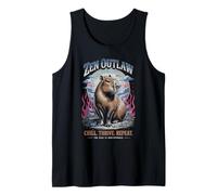 Zen Outlaw Capybara Chill Vibes, humeur imparable, détente, calme Débardeur