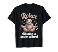 Zen Paresseux Méditation Calme Chaos Humour Design T-Shirt
