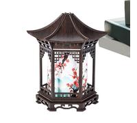 Zen Pavilion Lantern - Adjustable Pagoda Shape Color LED Night Lanterns, 5.67 inches Traditional Chinese Style Ambient Table Light, Decorative Indoor Outdoor Lantern for Bedroom, Living Room