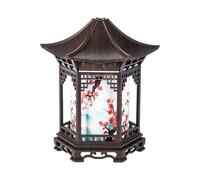 Zen Pavilion Lantern, Pagoda Shape , 160ml Adjustable Lamp with Two Color Lights, Chinese Decorative Lantern, Traditional Asian Style, Zen Lamp for Bedroom and Office