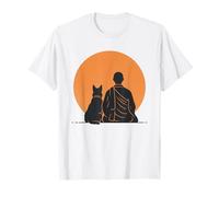 Zen Peace Monk and Dog of Mindful Living T-Shirt