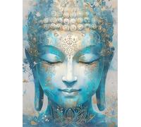 Zen Peinture par Numéro Adulte avec Cadre, 30x40cm Peinture par Numero Adulte Loisir Creatif, DIY religion Peinture Numero Enfant Débutants, avec Peintures et 3 Pinceaux, Decoration Murale Maison