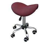 ZEN Pro Tabouret de selle avec roulettes - tabouret roulette ergonomique à roulettes - tabouret roulettes réglable en hauteur, idéal pour table de massage, tabouret bureau, tabouret roulette Bourgogne