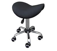 ZEN Pro Tabouret de selle avec roulettes - tabouret roulette ergonomique à roulettes - tabouret roulettes réglable en hauteur, idéal pour table de massage, tabouret bureau, tabouret roulette Noir