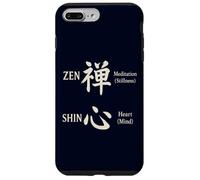 Zen & Shin Calligraphie japonaise méditation esprit cœur Kanji Coque pour iPhone 7 Plus/8 Plus