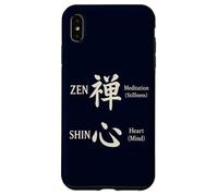Zen & Shin Calligraphie japonaise méditation esprit cœur Kanji Coque pour iPhone XS Max