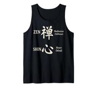 Zen & Shin Calligraphie japonaise méditation esprit cœur Kanji Débardeur