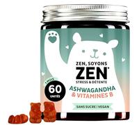 Zen Soyons Zen - Ashwagandha Gummies - avec 150mg d'Ashwagandha - Complexe de vitamines B B1, B2, B6,B12, Ginseng Indien - 60 unités (1 Mois) - Sans Sucre, Vegan - Bears with Benefits