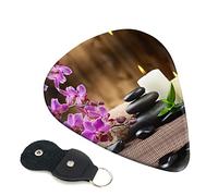 Zen Stone Guitar Plectrum 6 pièces pour guitare acoustique, guitare électrique, basse, ukulélé - fin, moyen et épais