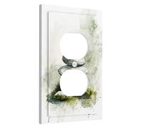 ZEN Stone Plaques de protection pour interrupteur, galets gris sereins pour décoration murale, plaques murales thermoplastiques, prise duplex simple de taille standard