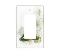 ZEN Stone Plaques de protection pour interrupteurs/couvercles de sortie, galets gris sereins pour décoration murale, plaques murales thermoplastiques, taille standard simple à bascule