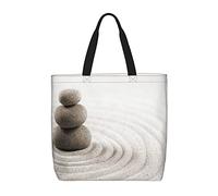 Zen Stone Sac à bandoulière décontracté, sac à main réutilisable, sac d'épicerie de voyage, fourre-tout cadeaux pour femmes