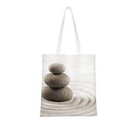 Zen Stone Sac à bandoulière décontracté, sac à main réutilisable, sac d'épicerie de voyage, fourre-tout cadeaux pour femmes